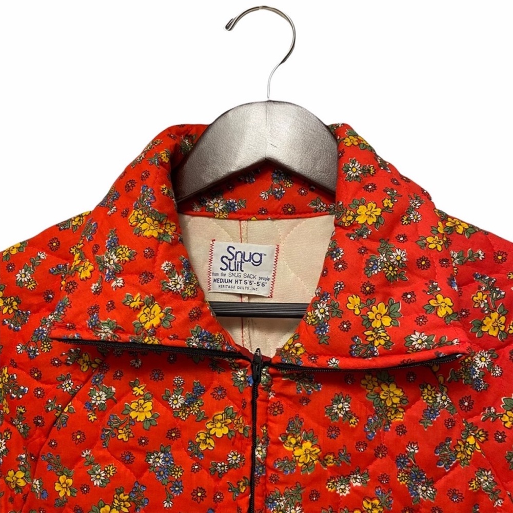 Vintage Snug Suit Snug Sack By Heritage Quilts 70s Hippie PJ Rare Dead Stock Red - Picture 5 of 16